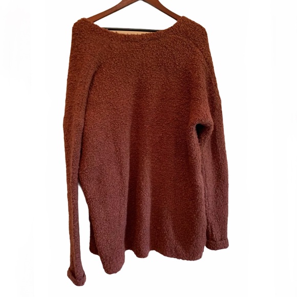 LED Luxe Essentials Denim Heavy Rust Cardigan - Picture 2 of 3